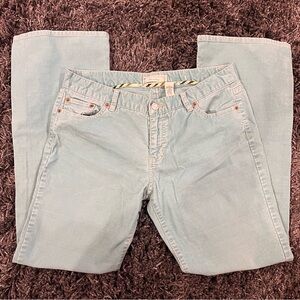 🌸RETRO OLD NAVY  BLUE/GREEN CORDUROY PANTS SIZE 10🌸